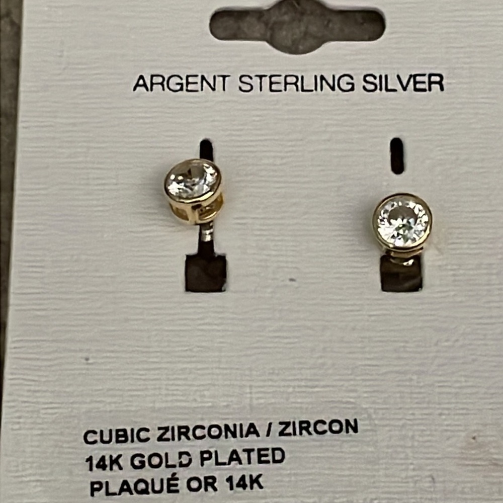 New 14k gold 925 studs